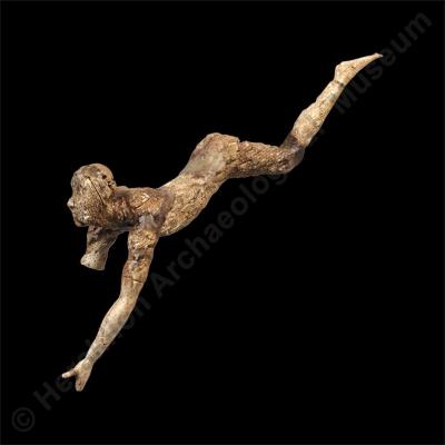 Ivory bull-leaper figurine, part of a larger composition
