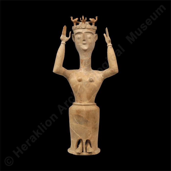 Figure of goddess with upraised arms