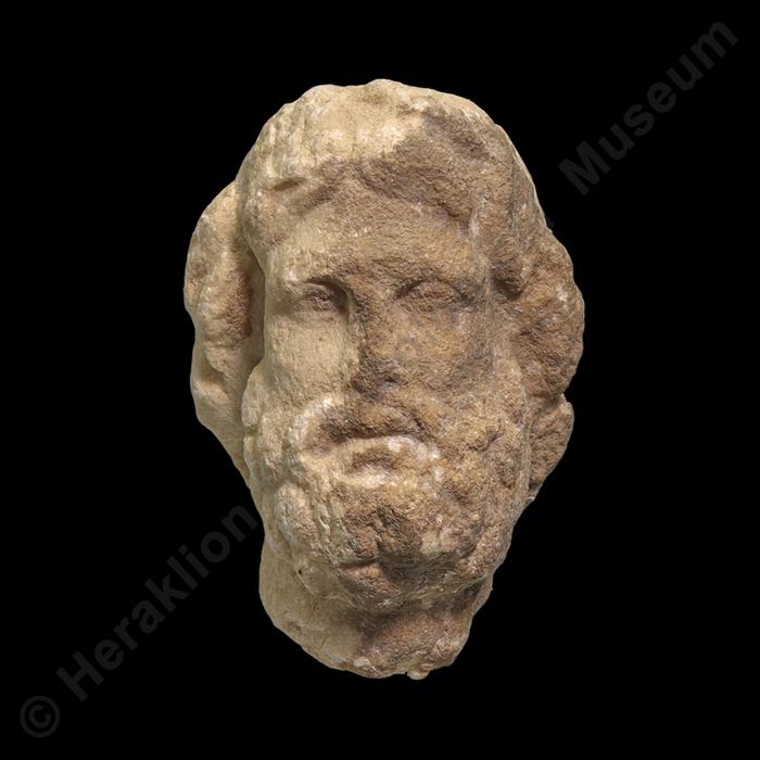 Marble head of bearded man