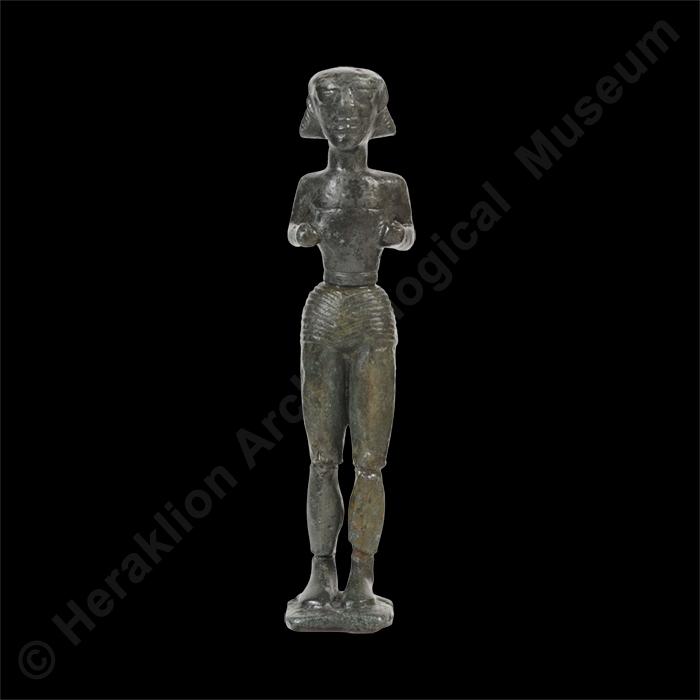 Bronze kouros-type figurine