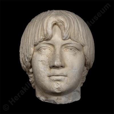 Marble head of young man