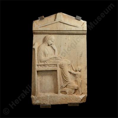 Funerary stele of young mother