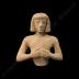 Clay torso of male figurine