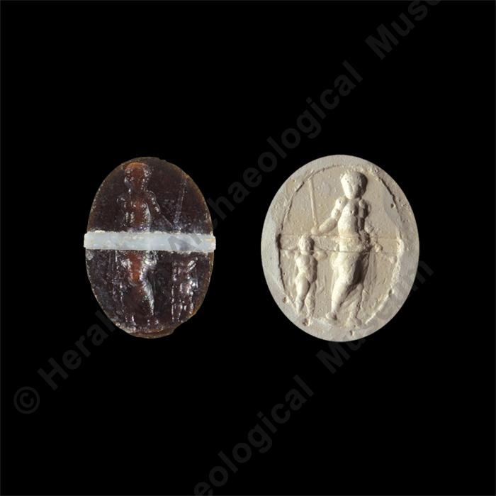 Ring stone with Dionysus and Cupid