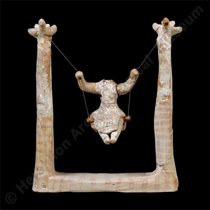 Clay model of swinging female figure ("The Swing")