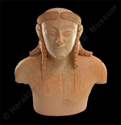 Terracotta kouros statuette