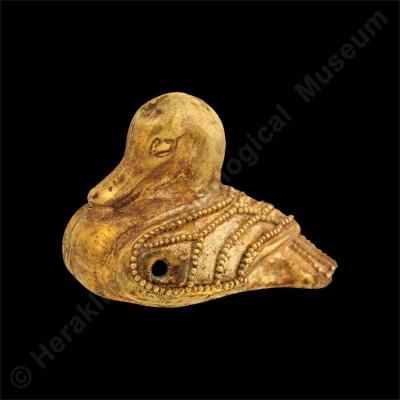 Gold duck bead