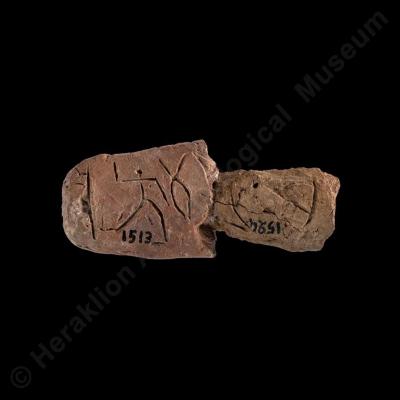 Clay tablet with Linear A inscription