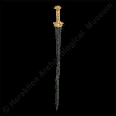Gold-covered bronze sword