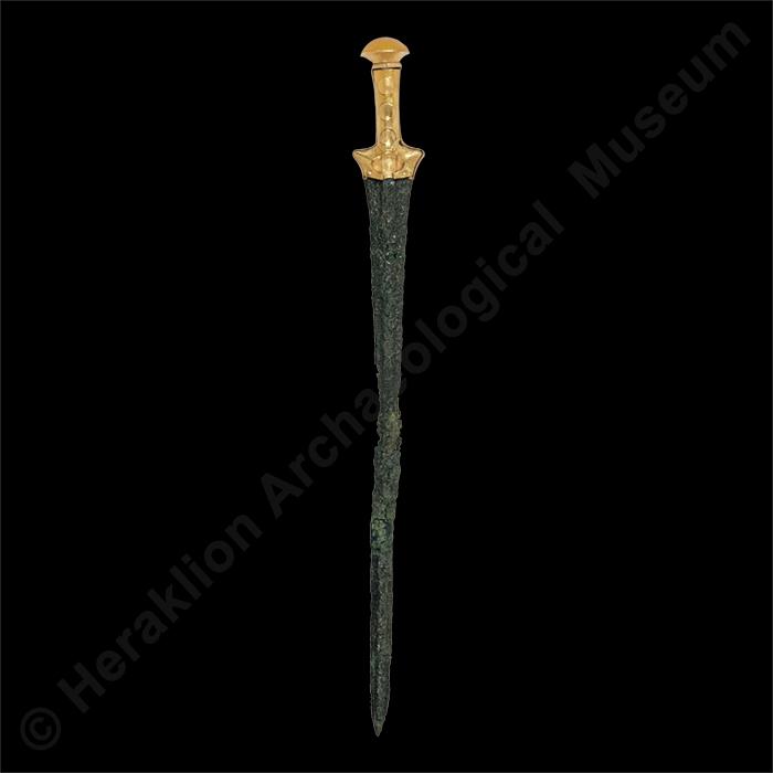 Gold-covered bronze sword